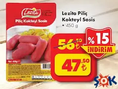 LEZİTA PİLİÇ KOKTEYL SOSİS 450 G